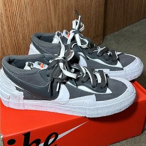 Nike Gray and White Women's Sneakers